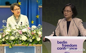 蔡英文與蕭美琴先後訪歐 他讚讓世界看見台灣：用自由力量推倒中共圍牆 