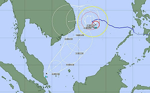 麻六甲首個「熱帶風暴」進入南海！最快明早成為「洛鞍」颱風