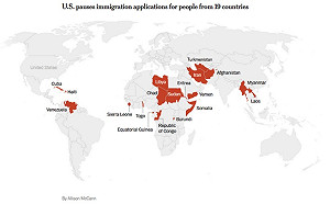 全數凍結! 川普下令暫停19非歐洲國移民申請 伊朗、緬甸也入列