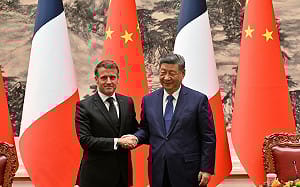 獨自訪中成焦點！馬克宏北京會習近平簽協議 馮德萊恩未同行引猜測