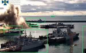 (影) 全球首例 無人艇擊沉潛艇! 俄黑海潛艦遭重擊「口徑」發射平台剩2艘