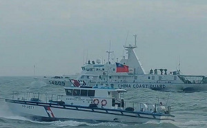 中國海警又擾金門  海巡艇「船艏壓迫」拒止縮短侵擾時間