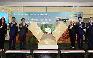 星宇台北鳳凰城首航啟航   林佳龍：促進台美攜手打造「聯合艦隊」 