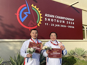 飛靶射擊亞錦賽　陳貴鵬、林怡君混雙不定向摘銅