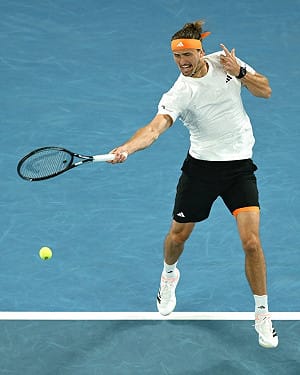 澳網男單茲韋列夫24記愛司發威　擊敗美國新秀晉4強