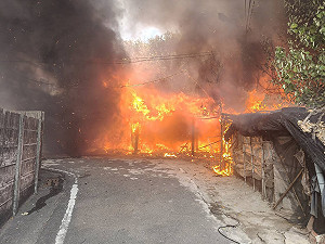 彰化大城工寮大火延燒三合院　幸無人傷亡