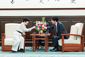 （影）賴清德總統接見日本參議院前議長山東昭子訪團 盼台日深化AI半導體合作共創雙贏