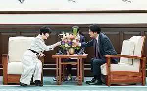 （影）賴清德總統接見日本參議院前議長山東昭子訪團　盼台日深化AI半導體合作共創雙贏