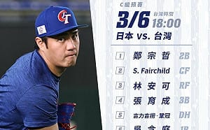 WBC台日大戰先發出爐！鄭浩均搭林家正 鄭宗哲開路先鋒 陳傑憲代跑為主