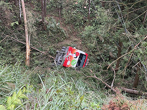 杉林溪接駁車墜坡1死7傷　其中1人仍在加護病房