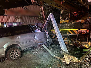 恆春男酒駕高速撞進吊車行不治　殃及犬隻傷重亡