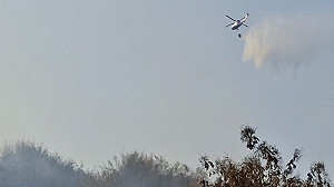 高雄美濃墓地雜草火警延燒　空勤灑水20噸支援