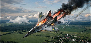 戰機重創仍不撤！ 烏F-16飛官高速撞擊俄軍車隊 坦克、彈藥車連環爆全毀