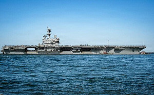 (影)「布希號」抵非洲西部! 美三航母、15戰艦備戰 以轟中伊鐵路阻軍援