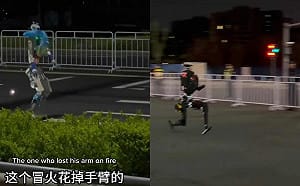 (影) 官媒給你看得不一樣 ! 一邊遙遙領先、一邊原地爆炸 北京機器人馬拉松賽網笑翻