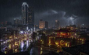 回文詩》城樓夜雨