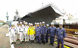 日本輕航艦＋1！海上自衛隊「出雲號」首度曝光方形新艦艏