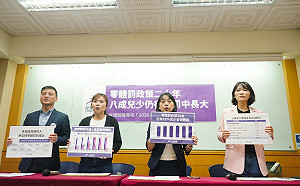 台灣前進揭「2026 台灣體罰調查報告」  「零體罰」20周年卻仍有8成青少年挨打  