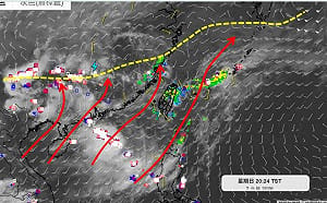 「梅雨鋒面加西南氣流」將報到！氣象專家示警：中南部山區雨量驚人