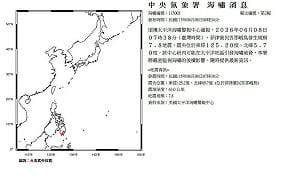菲律賓7.8強震 海嘯恐威脅台灣？氣象署給答案了