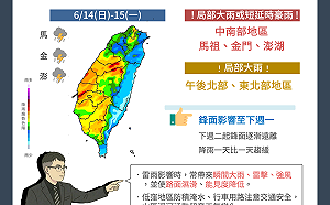 梅雨收尾迎盛夏！未來一週「先濕後熱」天氣趨勢一圖看