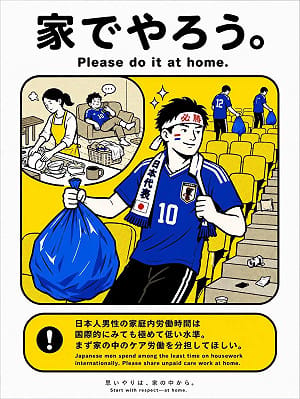 不滿日本男球迷世足賽清垃圾獲美名　日女喊話：請在家裡做