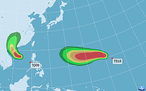 雙「熱帶低壓」生成！下週挑戰強颱 靠近台灣東部海域