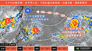週末飆36度高溫！白海豚颱風暴風圈擴大 專家：下週「這天」起恐迎雨彈夾擊