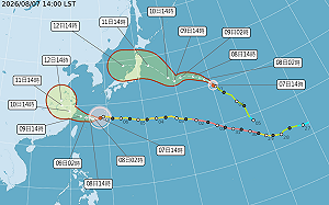 白海豚海警發布！暴風圈最快明觸陸 基隆、新北首當其衝