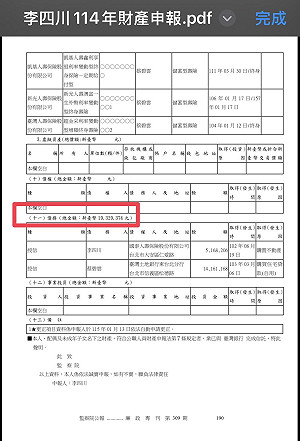 戴瑋珊出示監院證據：李四川承認隱匿財產 應該退選！