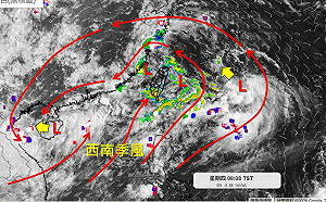 中南部要注意！「低壓帶＋西南風」水氣輸送不間斷　氣象專家提醒嚴防豪雨到下周一