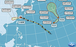 沙德爾颱風海警發布！外圍環流挾西南風水氣襲台 南台灣持續暴雨2週