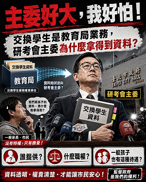 蔣萬安子雙重國籍可赴美交換？殷瑋稱「還有3、4人」 議員轟：研考會怎拿到資料？
