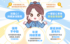勞動部提醒：領完老年給付重返職場「依法須加災保」  