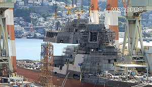 直擊！日本首艘ASEV神盾艦完成機庫結構吊掛、塗裝