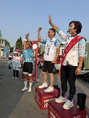 黃國昌合體陳清龍鐵馬輔選連小華 拋綠廊串接、活化花舞館政見
