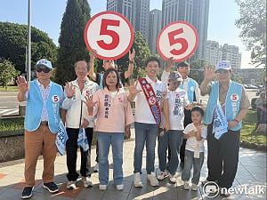 歐政豪抽中5號喊「五告讚」 盼延續曾培雅21年議員服務精神