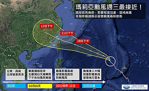 「瑪莉亞」持續往北台灣逼近！氣象局預測最快明發海警