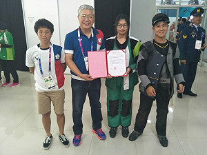 亞運》台灣首金！10米空氣步槍呂紹全、林穎欣破紀錄奪金