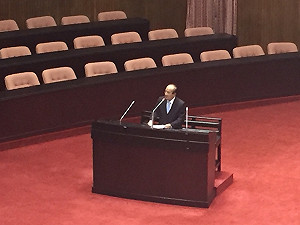 壓軸質詢成兩岸論述演說 王金平：台獨假議題 促統真壓力