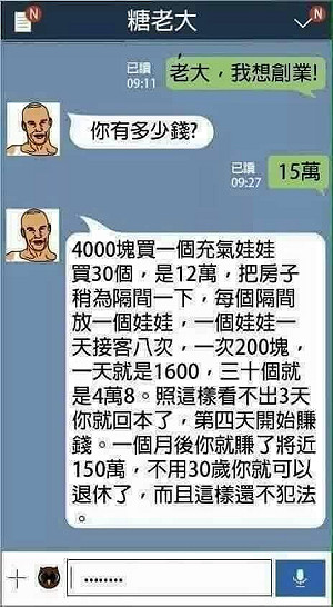 15萬創業法3天回本、月入百萬 網友直呼太有才