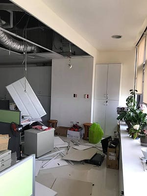 遇地震天花板掉落 衛福部 : 統一清查醫療院所安全