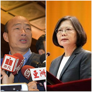韓國瑜嗆「總統沒當過兵」蔡英文冷回：他又說錯話了