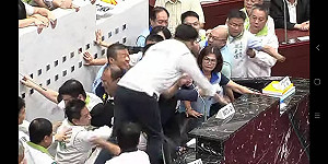 高市議會等不到韓國瑜 藍綠大打出手還濺血