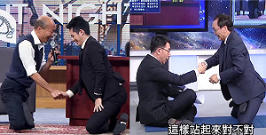 高度還原夜夜秀！劉寶傑變博恩 跟吳子嘉一起「用膝蓋走路」