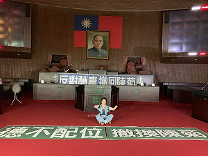藍委佔立院》葉毓蘭過程中摔倒 自曝曾學柔道有「護身倒法」