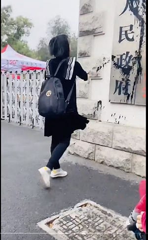 (影)中國疫苗害其女險癱瘓！維權孕婦潑墨河南輝縣市政府 陸網友瘋挺
