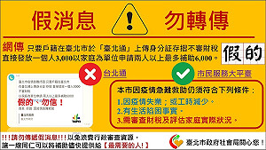 在「台北通」上傳身分證可領紓困3000元？北市府澄清：假消息