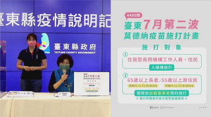 第2波莫德納預約GO! 台東10日開打