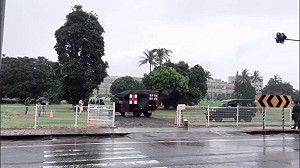漢光台南 國軍克服大雨模擬化學戰